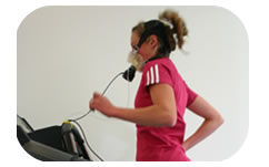 Picture of girl doing VO2max test